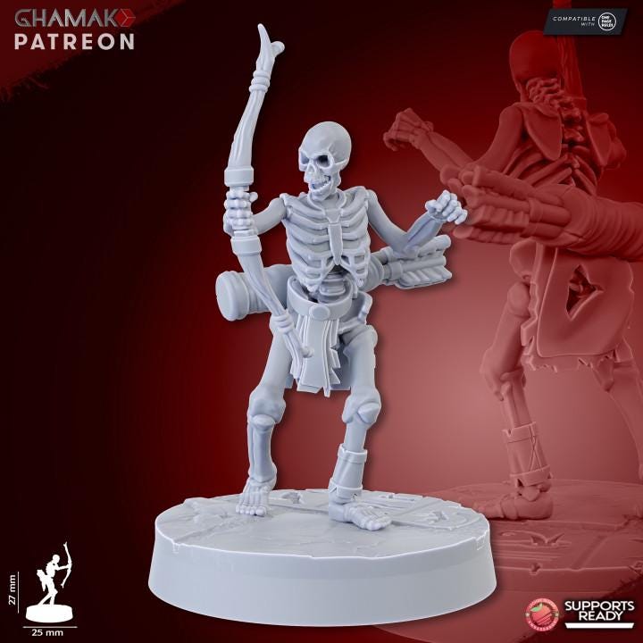 Undead Pharaohs Sand Skeletons | 28mm Heroic-Scale Fantasy Infantry Miniatures