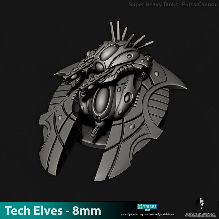 Tech Elves Super Heavy Tank | 8mm Epic Scale Sci-Fi Vehicle Miniatures