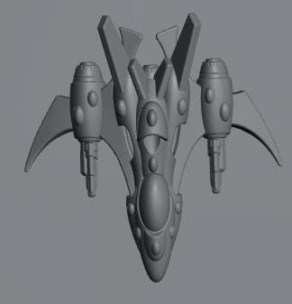 Tech Elves Fleet Scale Fighters | Space Fleet Scale Sci-Fi Miniatures