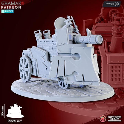 The Human Empire Steam Tank | 28mm Heroic-Scale Fantasy War Machine Miniatures