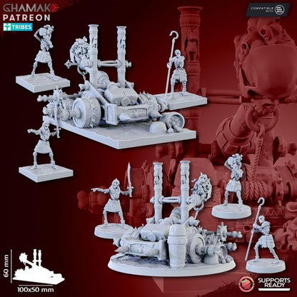 Undead Pharaohs Sand Catapult | 28mm Heroic-Scale Fantasy War Machine Miniatures