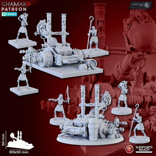 Undead Pharaohs Sand Catapult | 28mm Heroic-Scale Fantasy War Machine Miniatures