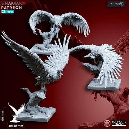 Undead Pharaohs Sand Vulture | 28mm Heroic-Scale Fantasy Beast Miniatures