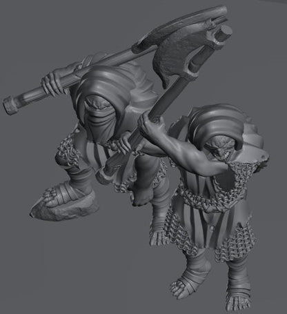 Troglodyte Executioners | 28mm Scale Fantasy Infantry Miniatures