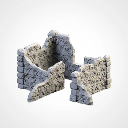 Fantasy Town Ruins | 32/28mm Wargaming Scenery and Miniature Terrain