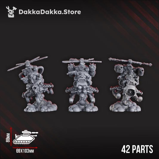 Porkaz Chonky Flyaz | 32/28mm Heroic-Scale Sci-Fi Jetbike Miniatures
