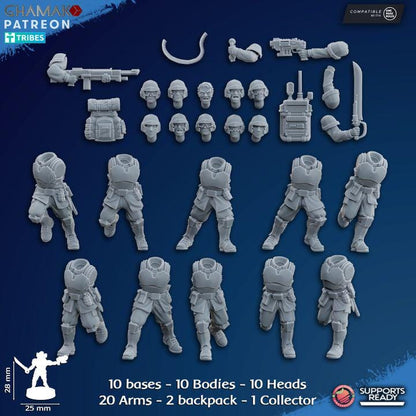 Freedom Guard Assault team | 32/28mm Heroic-Scale Sci-Fi Infantry