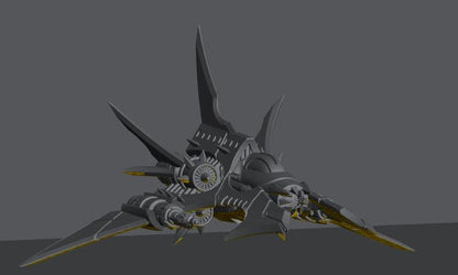 Cursed Elves Aerial Bomber | 8mm Epic Scale Sci-Fi Vehicle Miniatures