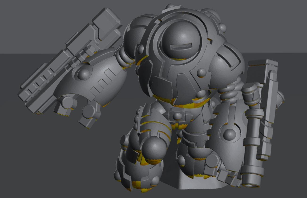 Skyborn Battlesuit Commanders | 8mm Epic Scale Sci-Fi Walker Miniature