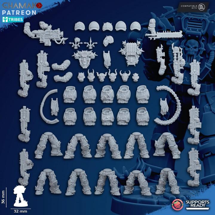 Heretic Militum Core Troops | 32/28mm Heroic-Scale Sci-Fi Power Armoured Infantry