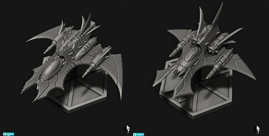 Cursed Elves Aerial Bomber | 8mm Epic Scale Sci-Fi Vehicle Miniatures