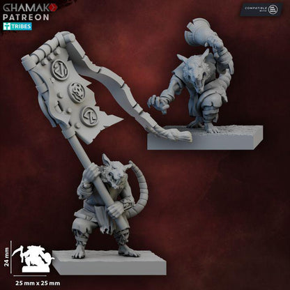 Ratmen Warriors | 28mm Heroic-Scale Fantasy Infantry Miniatures