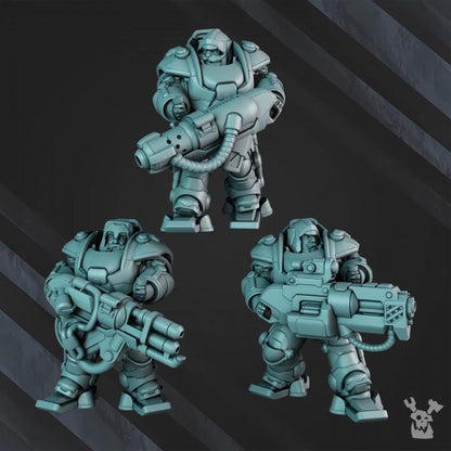 Starforged Clans Flameheart Guardians | 32/28mm Heroic-Scale Sci-Fi  Infantry Miniatures