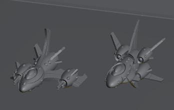 Tech Elves Fleet Scale Destroyer | Space Fleet Scale Sci-Fi Miniatures