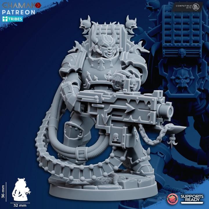 Heretic Militum Core Troops | 32/28mm Heroic-Scale Sci-Fi Power Armoured Infantry