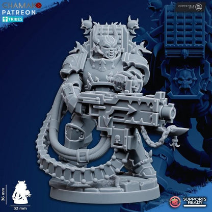 Heretic Militum Core Troops | 32/28mm Heroic-Scale Sci-Fi Power Armoured Infantry