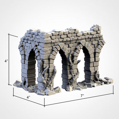 Abandoned City Ruins | 32/28mm Wargaming Scenery and Miniature Terrain