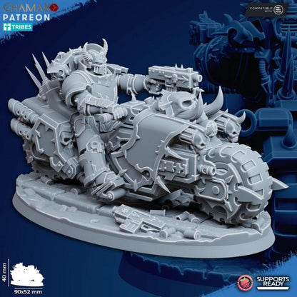 Heretic Traitor Bikes | 32/28mm Heroic-Scale Sci-Fi Power Armoured Bikes