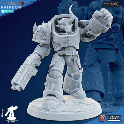 Heretic Exterminators | 32/28mm Heroic-Scale Sci-Fi Heavy Power Armour Infantry