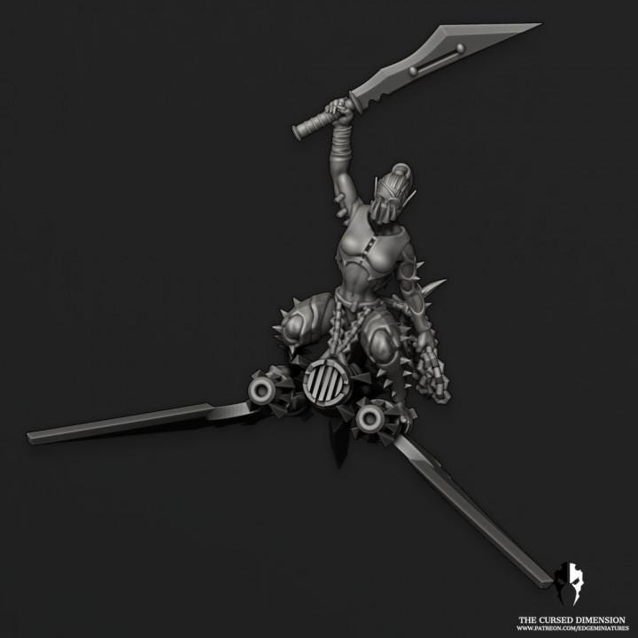 Cursed Elves Speed Freak Riders | 32/28mm Heroic-Scale Sci-Fi Miniatures