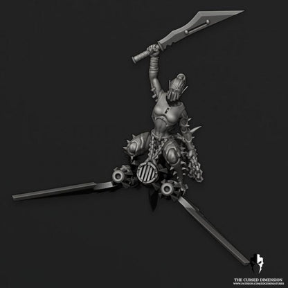 Cursed Elves Speed Freak Riders | 32/28mm Heroic-Scale Sci-Fi Miniatures