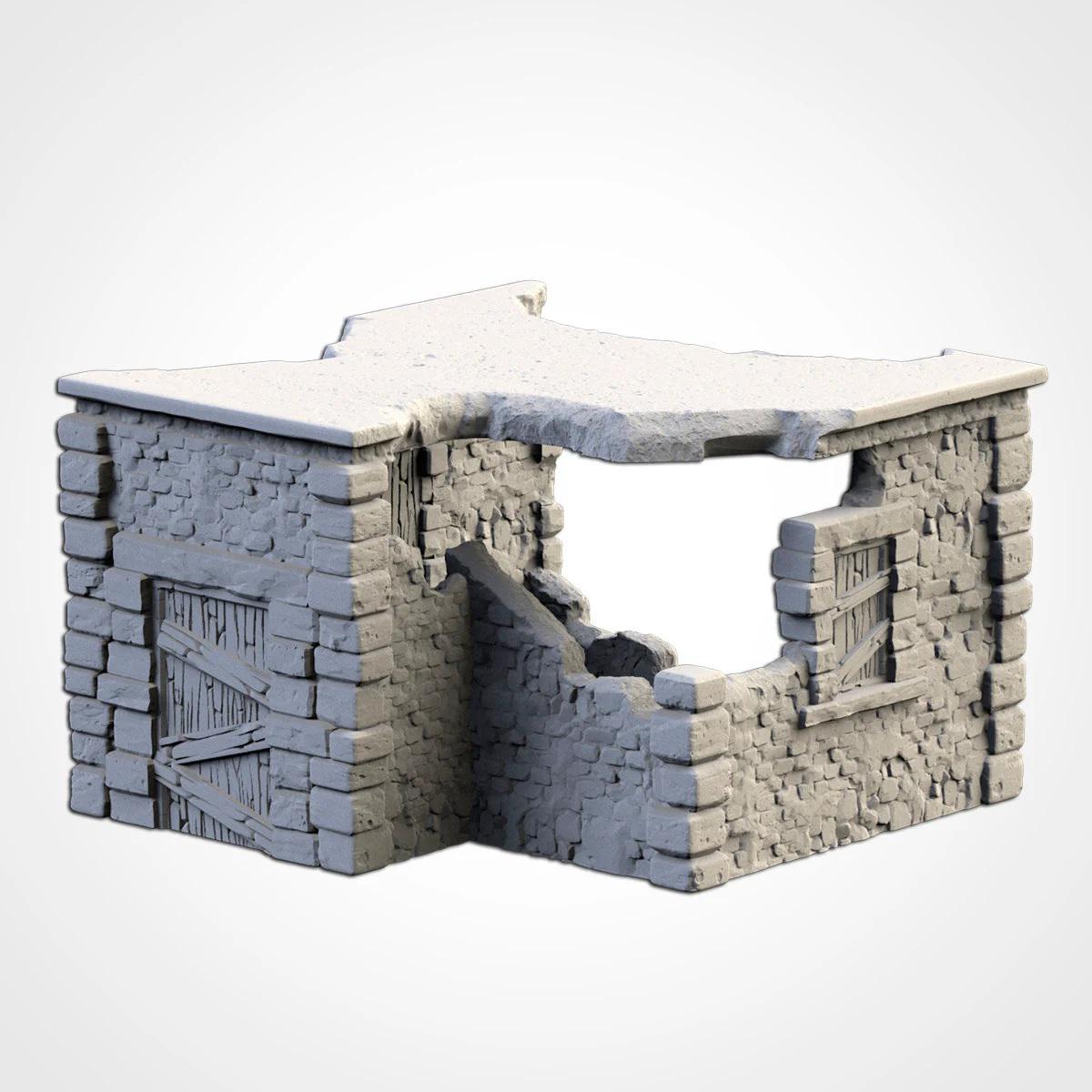 Fantasy Town Ruins | 32/28mm Wargaming Scenery and Miniature Terrain