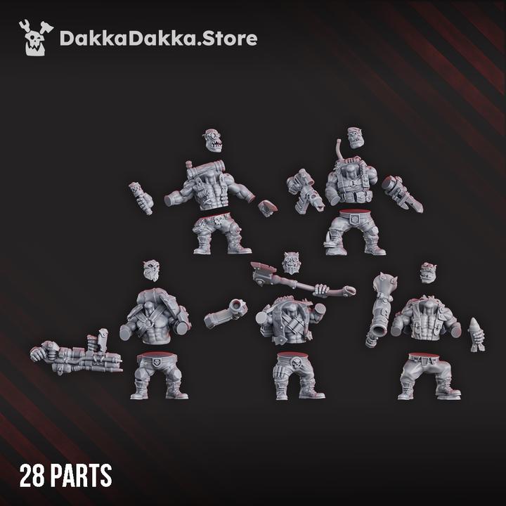 Porkaz Blak Orks Mob | 32/28mm Heroic-Scale Sci-Fi Infantry Miniatures