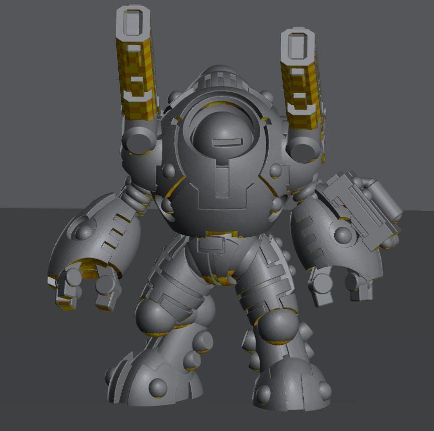 Skyborn Heavy Battlesuits | 8mm Epic Scale Sci-Fi Walker Miniature