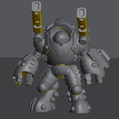 Skyborn Heavy Battlesuits | 8mm Epic Scale Sci-Fi Walker Miniature