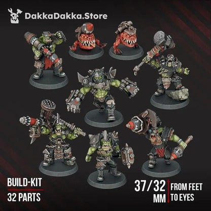 Porkaz Head Crackaz | 32/28mm Heroic-Scale Sci-Fi Infantry Miniatures