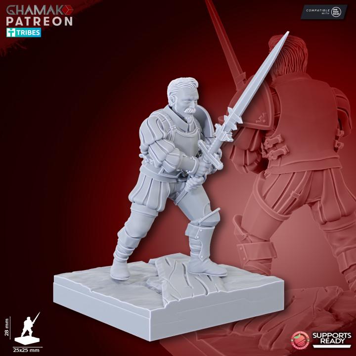 The Human Empire Elite Melee Infantrymen | 28mm Heroic-Scale Fantasy Infantry Miniatures