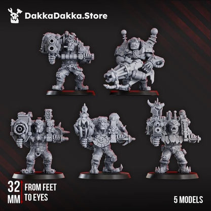 Porkaz Maraderz Mob | 32/28mm Heroic-Scale Sci-Fi Infantry Miniatures