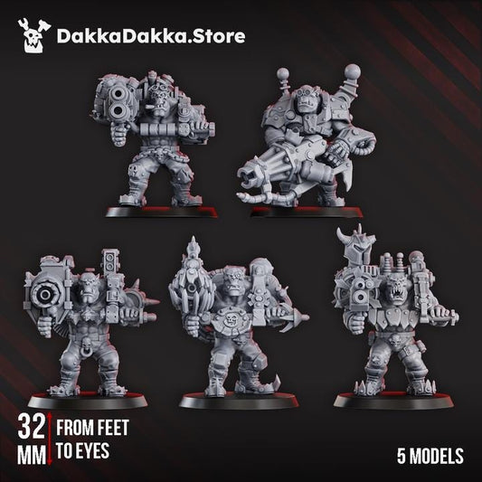 Porkaz Maraderz Mob | 32/28mm Heroic-Scale Sci-Fi Infantry Miniatures