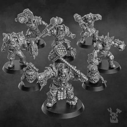 Porkaz Head Crackaz | 32/28mm Heroic-Scale Sci-Fi Infantry Miniatures