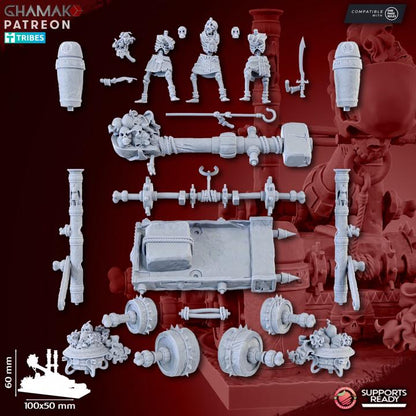 Undead Pharaohs Sand Catapult | 28mm Heroic-Scale Fantasy War Machine Miniatures