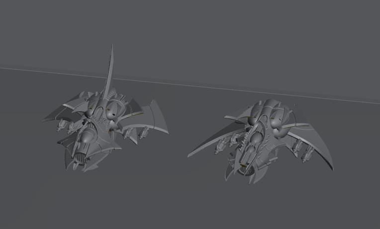 Cursed Elves Fleet Scale Cruiser | Space Fleet Scale Sci-Fi Miniatures