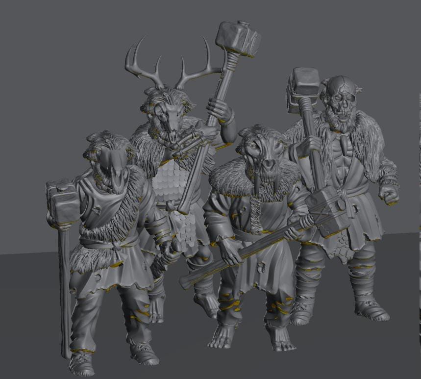 Savage Hillmen Warriors | 28mm Scale Fantasy Infantry Miniatures