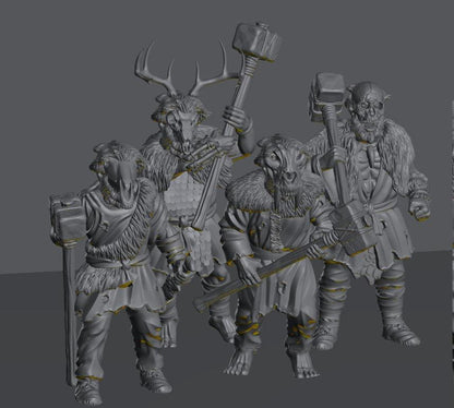 Savage Hillmen Warriors | 28mm Scale Fantasy Infantry Miniatures