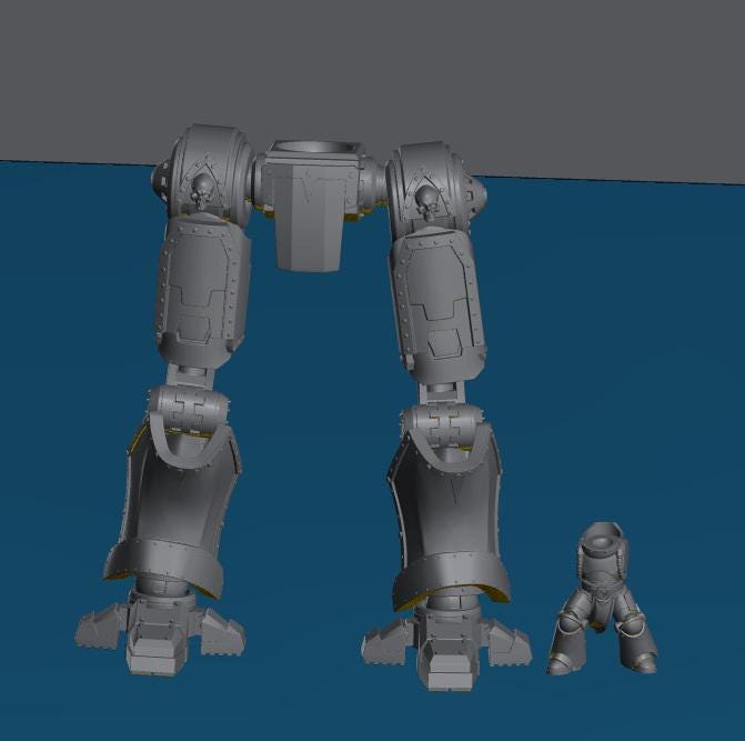 Guardian Titan Miniature | 32/28mm Heroic-Scale Sci-Fi War Engine
