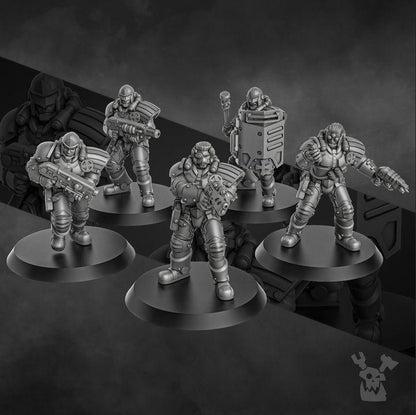Metal Militia Brigade | 32/28mm Heroic-Scale Sci-Fi  Infantry Miniatures