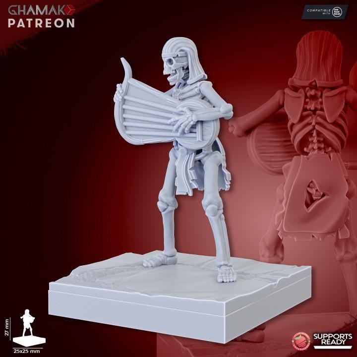 Undead Pharaohs Sand Skeletons | 28mm Heroic-Scale Fantasy Infantry Miniatures