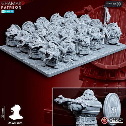 Dwarf Ranged Infantry | 28mm Heroic-Scale Fantasy Infantry Miniatures