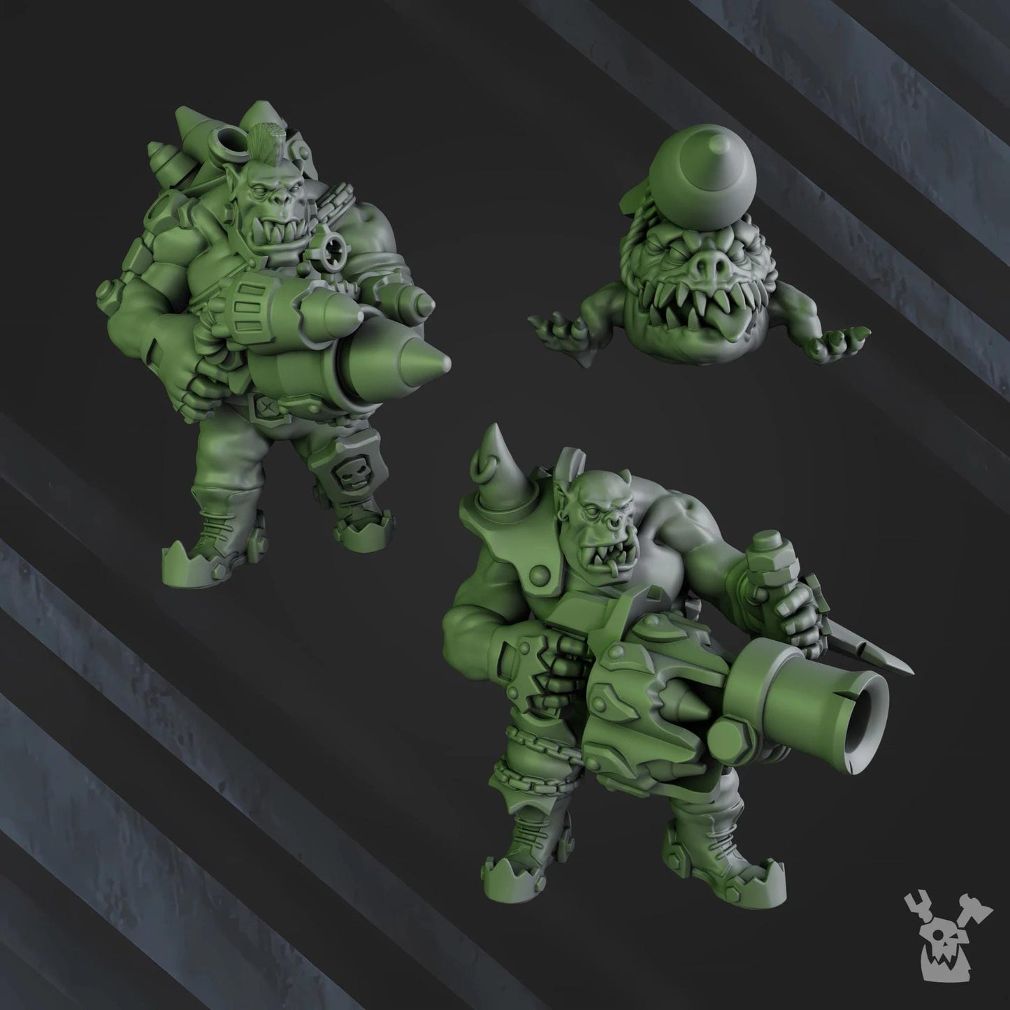 Porkaz Bazooka Bruvvaz | 32/28mm Heroic-Scale Sci-Fi Infantry Miniatures