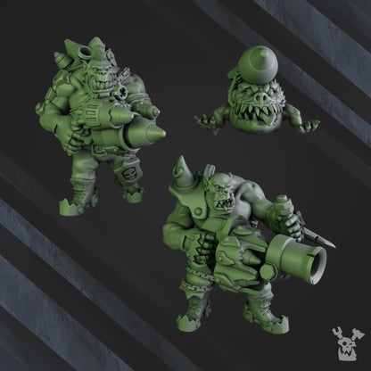 Porkaz Bazooka Bruvvaz | 32/28mm Heroic-Scale Sci-Fi Infantry Miniatures