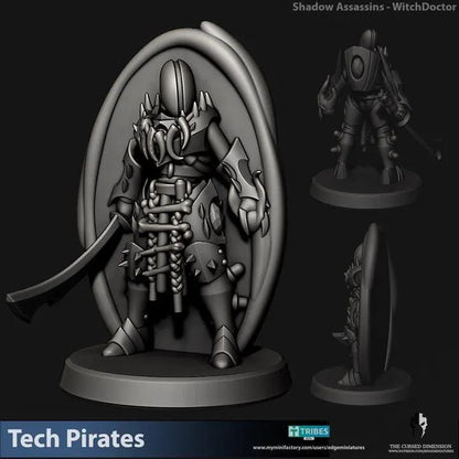 Tech Pirates Shadow Assassins | 32/28mm Heroic-Scale Sci-Fi Infantry Miniatures
