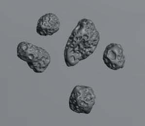 Fleet Scale Asteroids | Space Fleet Scale Sci-Fi Miniatures
