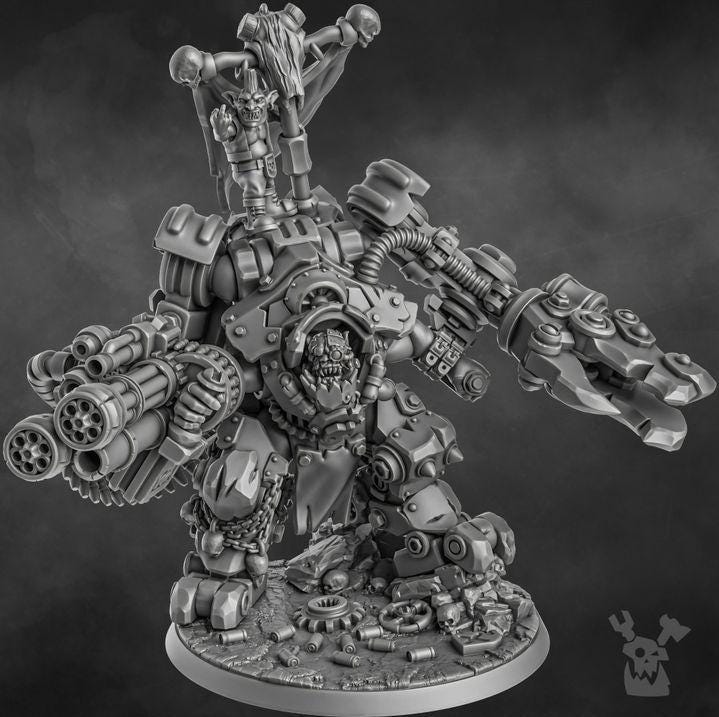 Porkaz Gharghkool 'Da Big Wrecka | 32/28mm Heroic-Scale Sci-Fi Heavy Infantry Miniatures