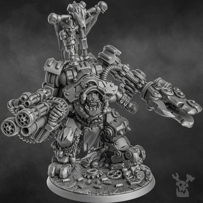 Porkaz Gharghkool 'Da Big Wrecka | 32/28mm Heroic-Scale Sci-Fi Heavy Infantry Miniatures