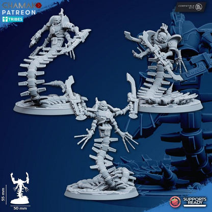 Undying Vault Wraiths | 32/28mm Heroic-Scale Sci-Fi Infantry Miniatures