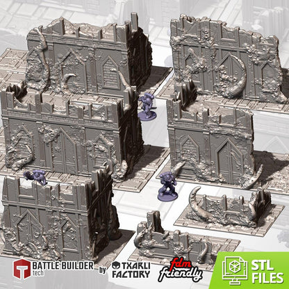 Infected Ruins | 32/28mm Wargaming Scenery and Miniature Terrain